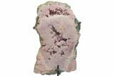Sparkly, Pink Amethyst Section With Metal Stand - Brazil #206968-2